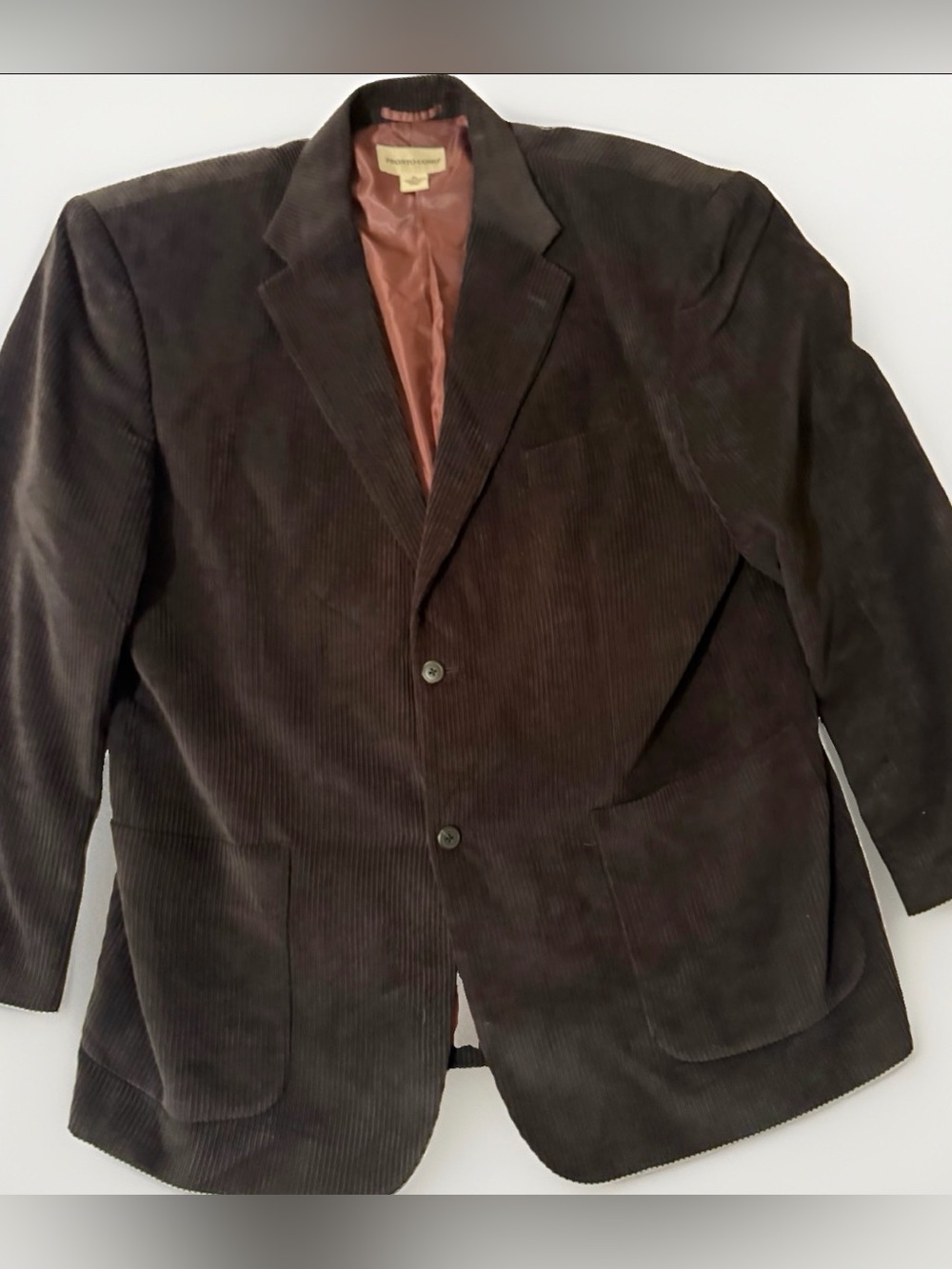 PRONTO UOMO Mens Blazer Sport Coat Jacket 52 L Black Corduroy 4X